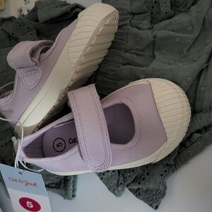 Cat & Jack Purple and White Sneakers with Velcro Strap